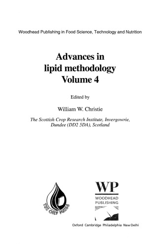 Advances in Lipid Methodology. Volume 4