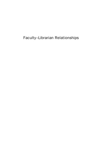 Faculty–Librarian Relationships