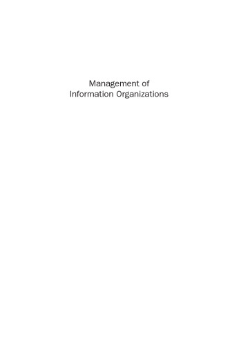 Management of Information Organizations