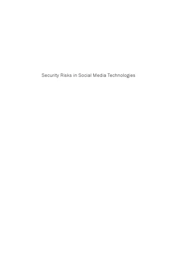 Security Risks in Social Media Technologies. Safe Practices in Public Service Applications