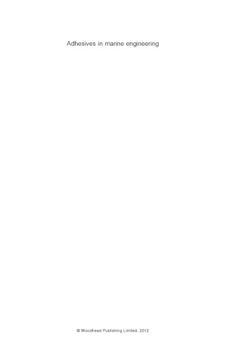 Adhesives in Marine Engineering