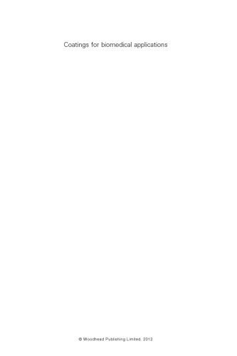 Coatings for Biomedical Applications