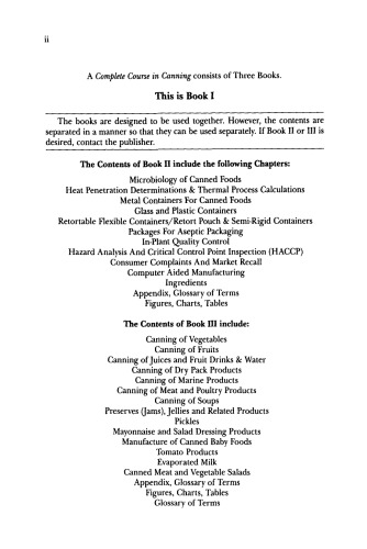 A Complete Course in Canning and Related Processes. Fundamental Information on Canning