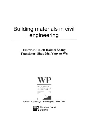 Building Materials in Civil Engineering