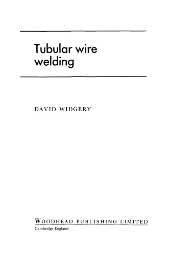 Tubular Wire Welding