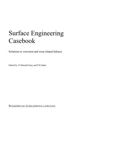 Surface Engineering Casebook. Solutions to Corrosion and Wear-Related Failures