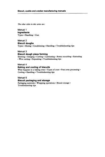Biscuit, Cookie and Cracker Manufacturing Manuals. Manual 5: Secondary Processing in Biscuit Manufacturing