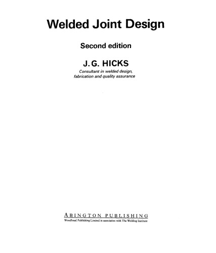Welded Joint Design