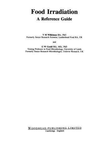 Food Irradiation. A Reference Guide