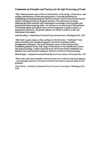 Principles and Practices for the Safe Processing of Foods