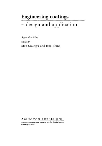 Engineering Coatings. Design and Application