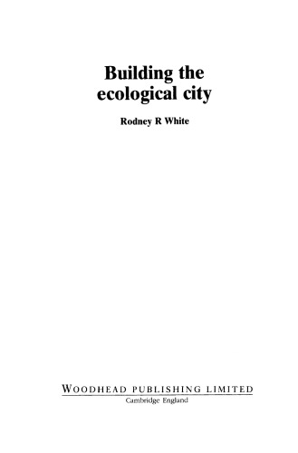 Building the Ecological City