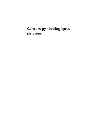 Cancers Gynécologiques Pelviens