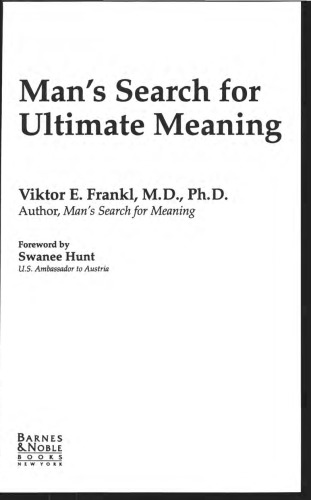 Man's Search For Ultimate Meaning