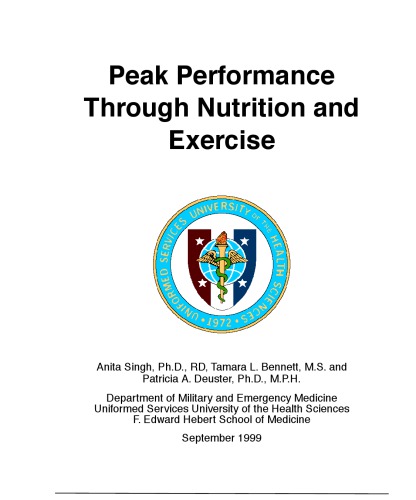 Peak performance through nutrition and exercise