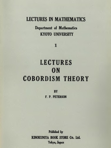 Lectures on cobordism theory