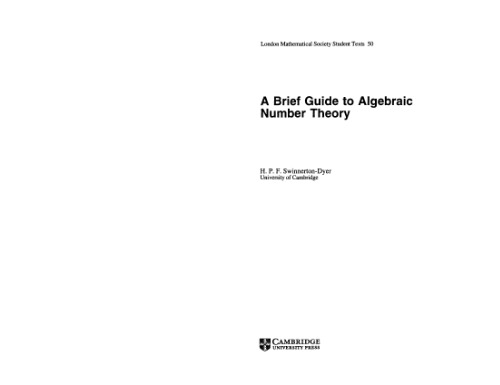A brief guide to algebraic number theory