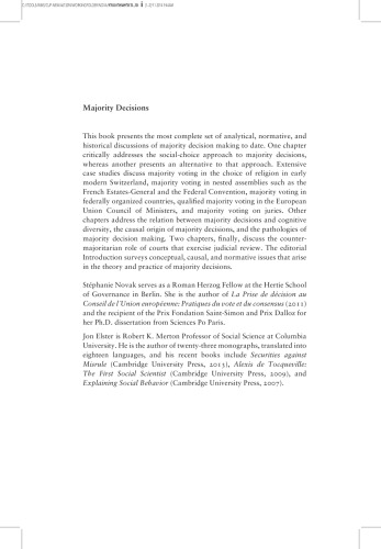 Majority Decisions: Principles and Practices