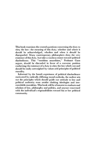 Philosophical Anarchism and Political Disobedience