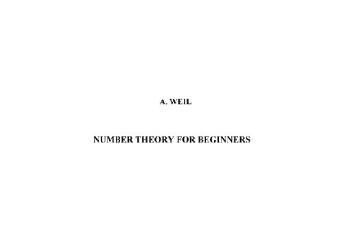 Number Theory for Beginners