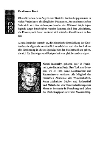 Mathematik der Knoten. Wie eine Theorie entsteht.