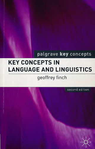 Key Concepts in Language and Linguistics: Second Edition