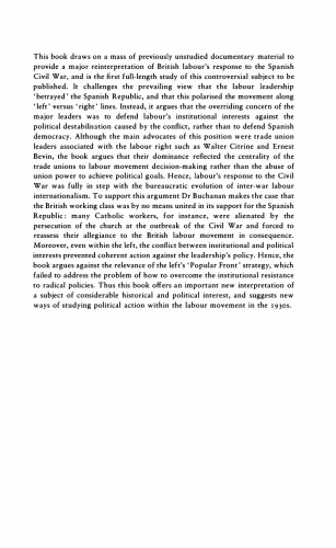 The Spanish Civil War and the British Labour Movement