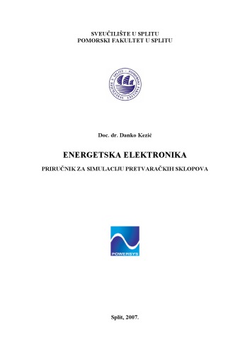 Energetska elektronika: Priručnik za simulaciju pretvaračkih sklopova