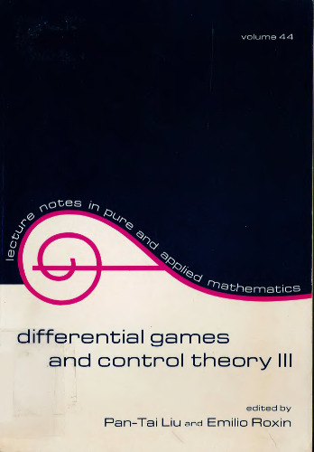Differential Games and Control Theory III: Proceedings of the Third Kingston Conference part A
