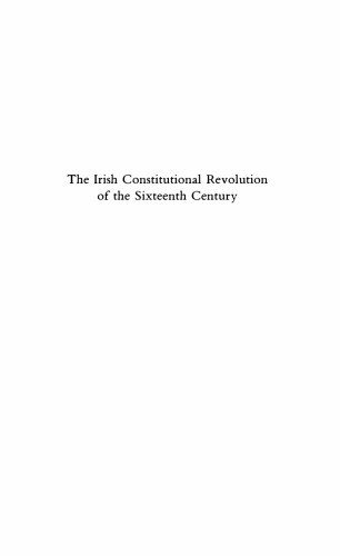The Irish Constitutional Revolution of the Sixteenth Century