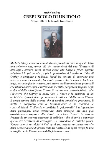 Crepuscolo di un idolo. Smantellare le favole freudiane