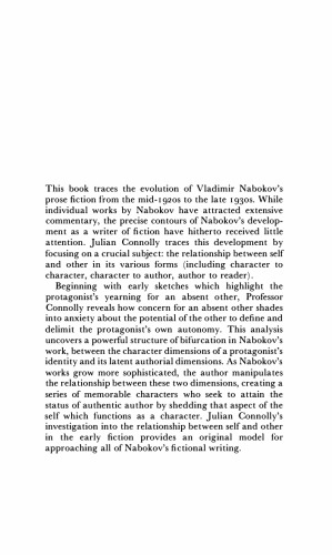 Nabokov's Early Fiction: Patterns of Self and Other