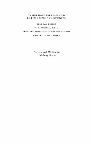 Poverty and Welfare in Habsburg Spain