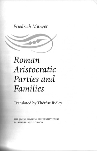 Roman aristocratic parties and families