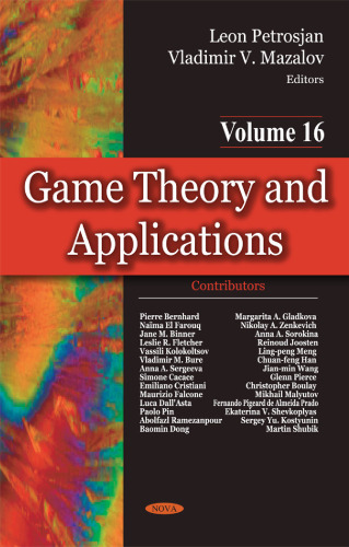 Game Theory and Applications, Volume 16