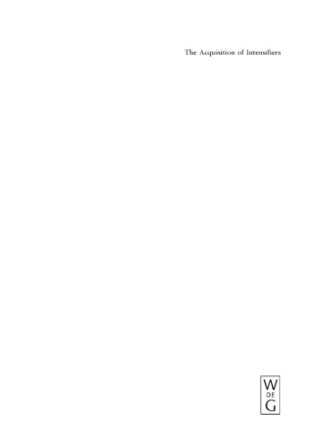 The acquisition of intensifiers : emphatic reflexives in English and German child language