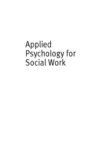 Applied Psychology for Social Work