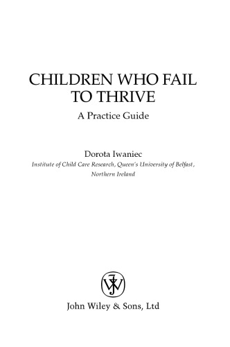 Children who fail to thrive : a practical guide
