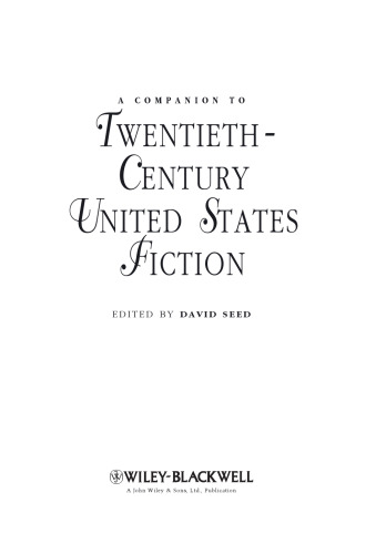 A companion to twentieth-century United States fiction