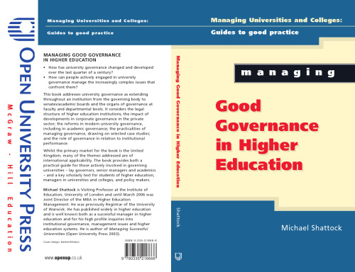 Managing good governance in higher education