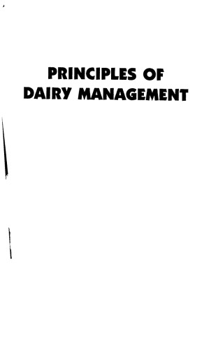 Principles of dairy management