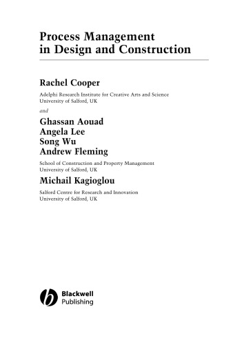 Process Management in Design and Construction