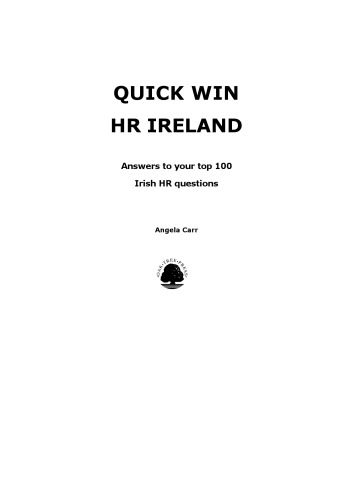 Quick Win HR Ireland : Answers to your top 100 HR questions