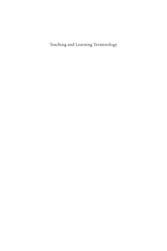 Teaching and learning terminology : new strategies and methods