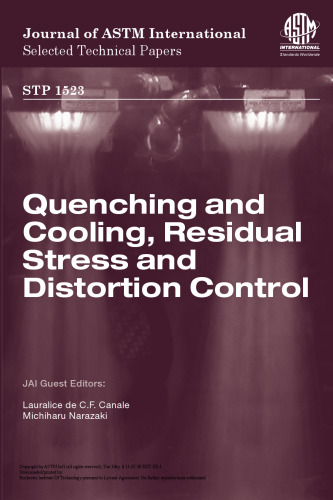 Quenching and cooling, residual stress and distortion control