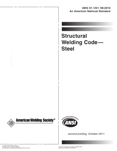 Structural welding code--steel