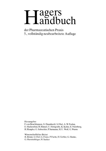 Hagers Handbuch der Pharmazeutischen Praxis: Drogen P-Z