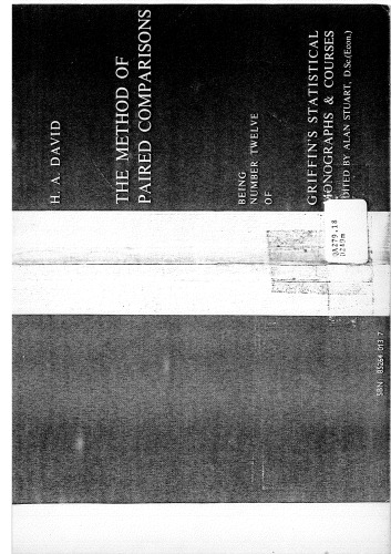 The Method of Paired comparisons