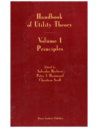 Handbook of Utility Theory: Principles