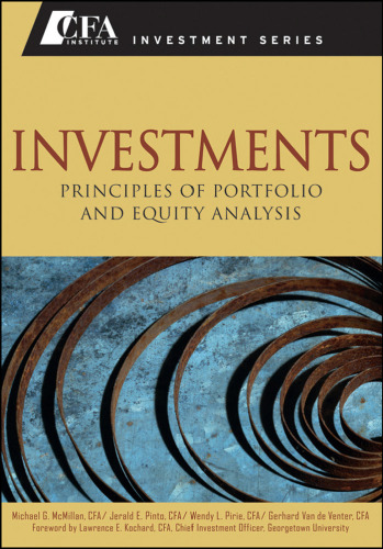 Investments: Principles of Portfolio and Equity Analysis